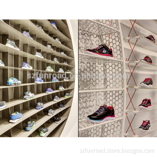 Kids sport shoes retail store lovely designs cute round display cases for shoes showroom display plan